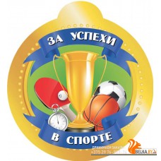 Медаль «За успехи в спорте» «Пачатковая школа» Размер 9х10 см