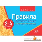 Правила русского языка в таблицах и схемах 2-4 классы (2024) Е. С. Грабчикова, «Адукацыя і выхаванне»