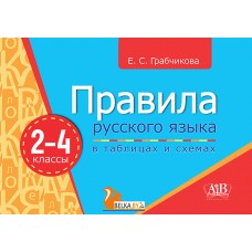 Правила русского языка в таблицах и схемах 2-4 классы (2024) Е. С. Грабчикова, «Адукацыя і выхаванне»