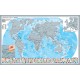 Скретч-карта мира (настенная карта) (2020) «Белкартография». Размер - 88х55 см. Масштаб 1:40 000 000