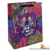 MILAND/Dream cards Пакет подарочный с мат. лам., глит. и 3D картинкой 18x23x10см(M) Тигр, 210г ПКП-3