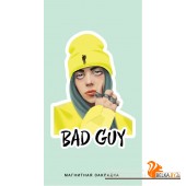 БиАйЛучДФа/Billie Eilish. Фигурная магнитная закладка. Желтый