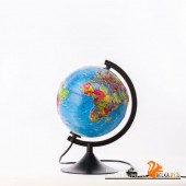 Глобен/Глобус Земли политический рельефный с подсветкой. Диаметр 210мм
