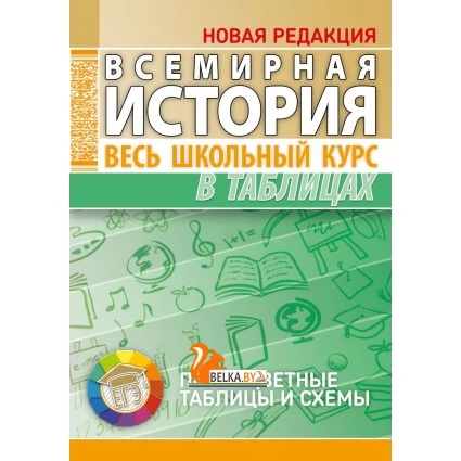 Всемирная история. Весь школьный курс в таблицах. Полноцветные таблицы и схемы (2024) Дуда М.Ю., "Кузьма"