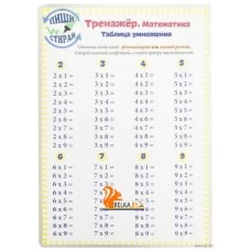Тренажёр. Математика. Таблица умножения (2019) А. Красницкая, «Попурри»